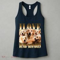 I Love Dumb Blondes Funny Meme Dog Lover Women's Tank Top thumb 3