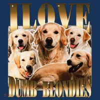 I Love Dumb Blondes Funny Meme Dog Lover Women's Tank Top thumb 5