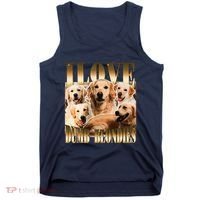 I Love Dumb Blondes Funny Meme Dog Lover Tank Top thumb 0