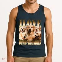 I Love Dumb Blondes Funny Meme Dog Lover Tank Top thumb 3