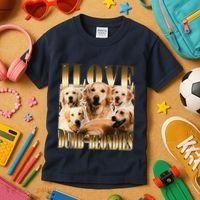 I Love Dumb Blondes Funny Meme Dog Lover Kids T-Shirt thumb 3