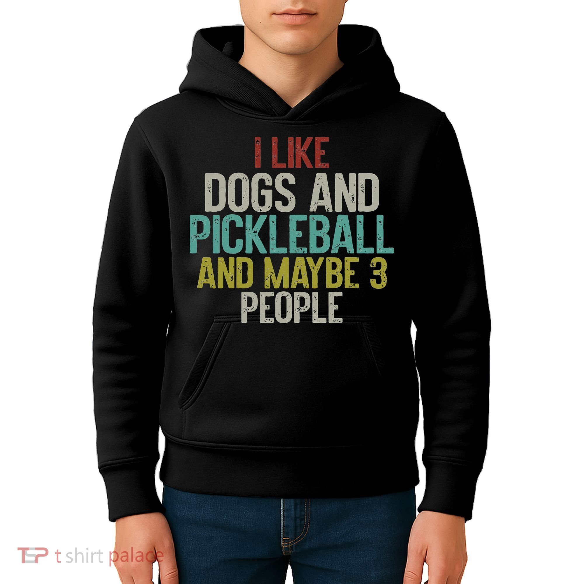 I Like Dogs And Pickleball And Maybe 3 People Kids Hoodie