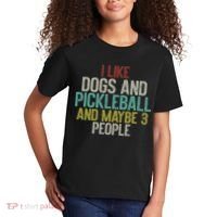 I Like Dogs And Pickleball And Maybe 3 People Kids T-Shirt thumb 2