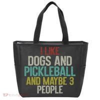 I Like Dogs And Pickleball And Maybe 3 People Tote Bag thumb 0