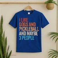 I Like Dogs Pickleball And Maybe 3 People Vintage T-Shirt thumb 2