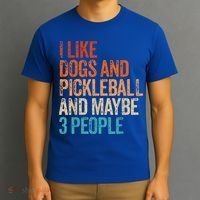 I Like Dogs Pickleball And Maybe 3 People Vintage T-Shirt thumb 3