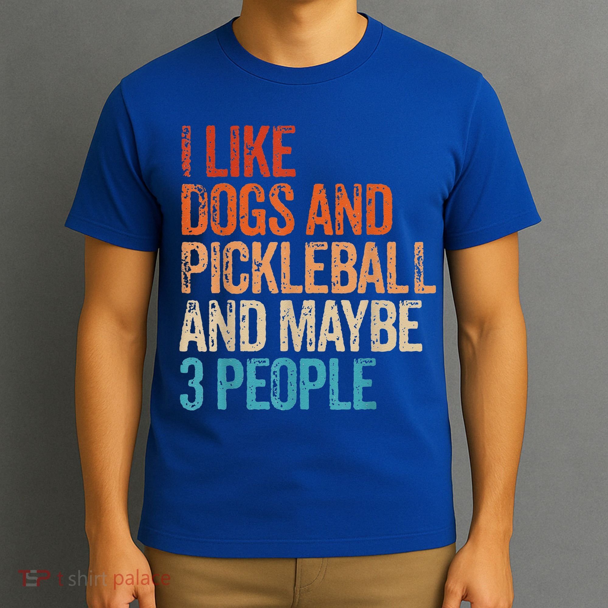 I Like Dogs Pickleball And Maybe 3 People Vintage T-Shirt