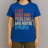 I Like Dogs Pickleball And Maybe 3 People Vintage T-Shirt thumb 4