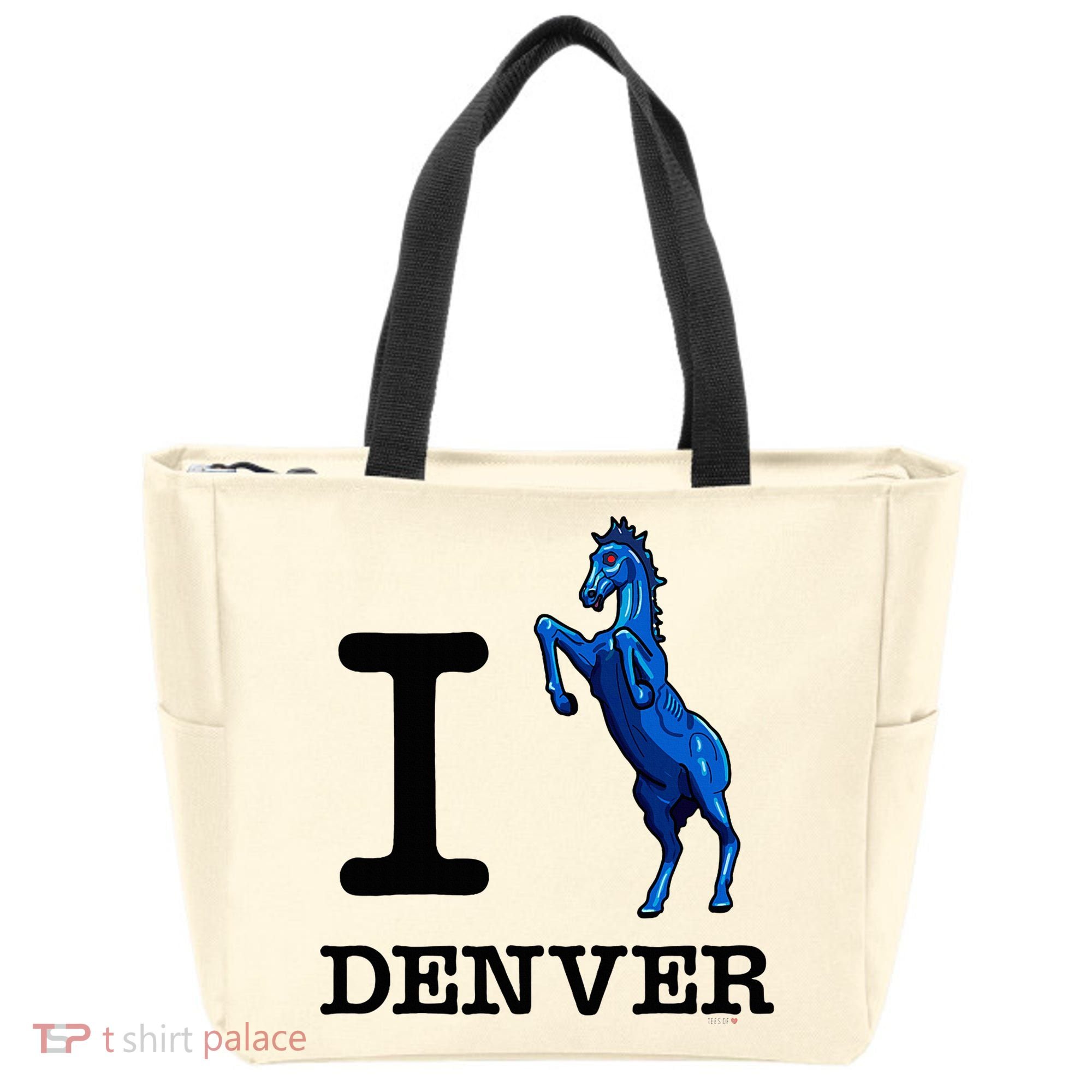 I Love Denver Blucifer Evil Blue Horse Tote Bag
