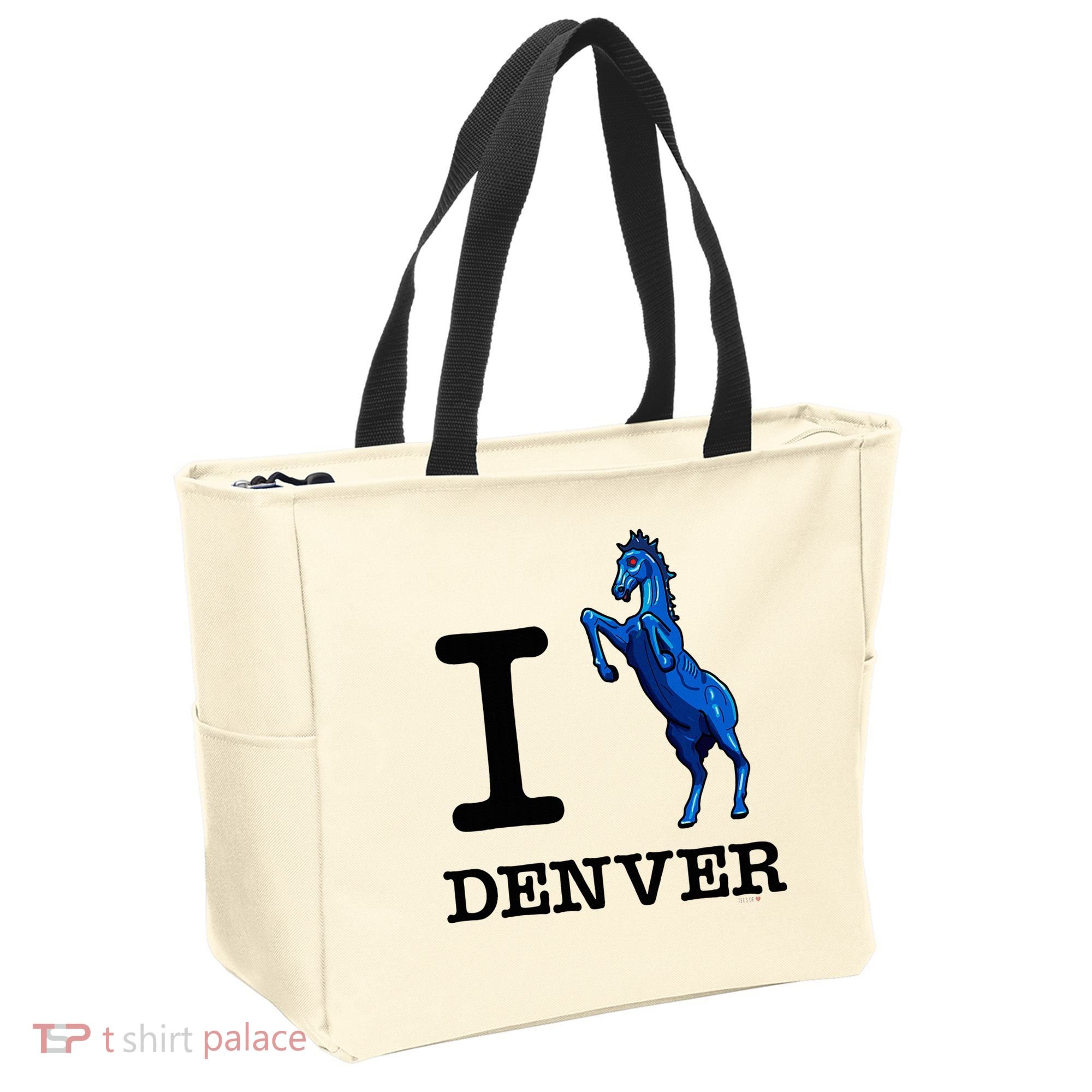 I Love Denver Blucifer Evil Blue Horse Tote Bag