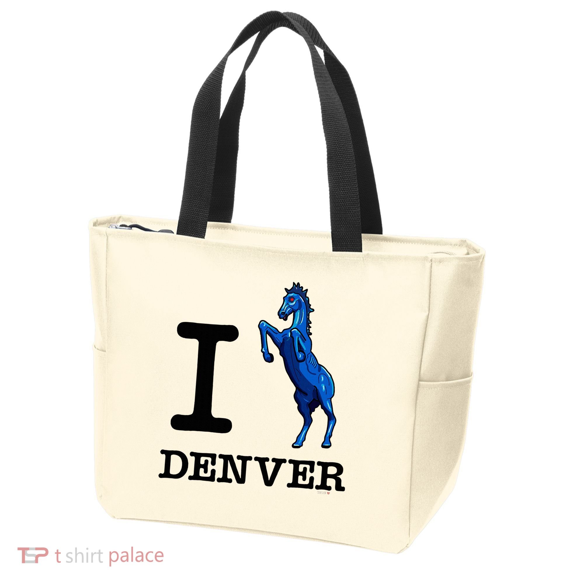I Love Denver Blucifer Evil Blue Horse Tote Bag
