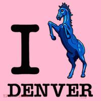 I Love Denver Blucifer Evil Blue Horse Coaster thumb 2