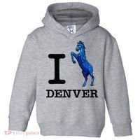 I Love Denver Blucifer Evil Blue Horse Toddler Hoodie thumb 0
