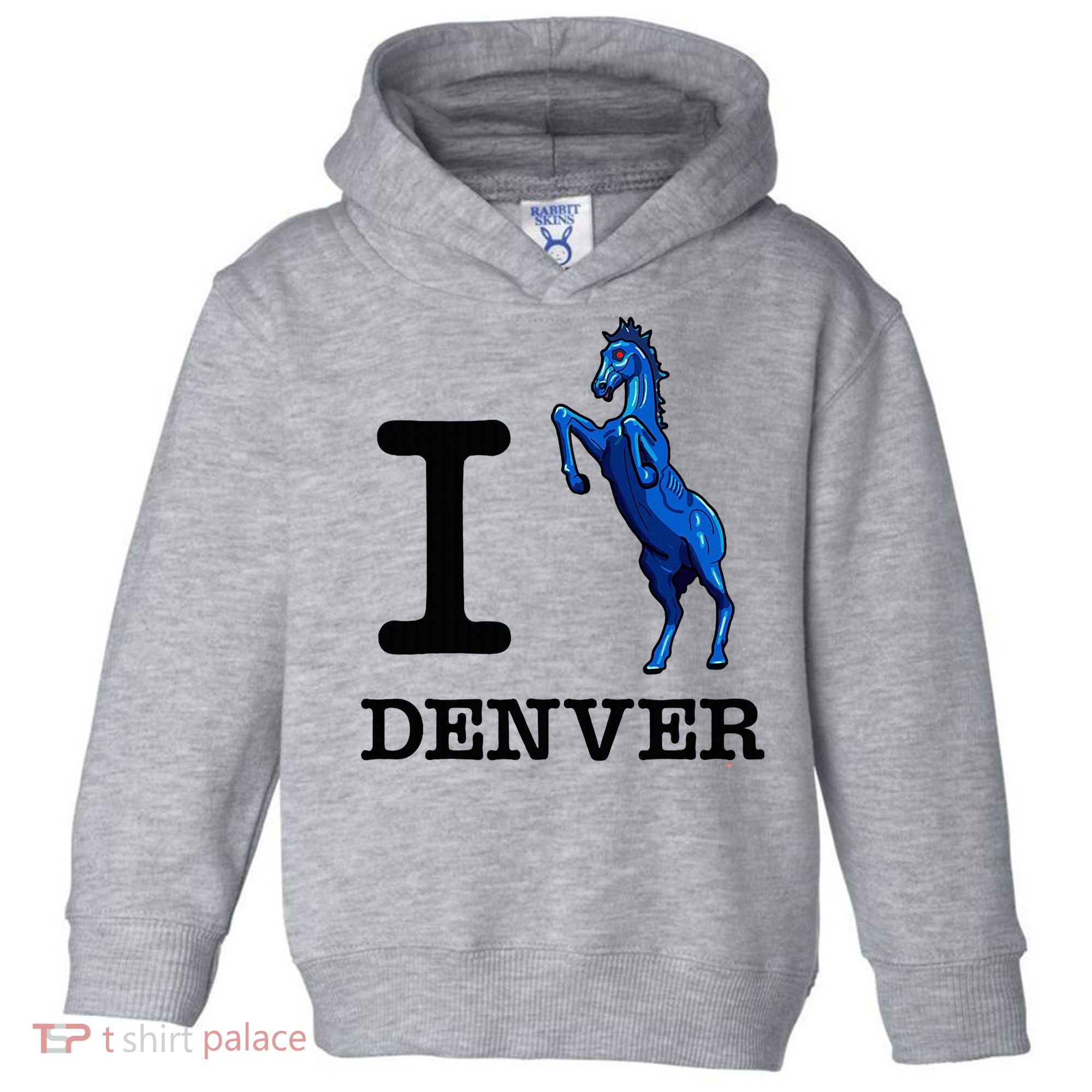I Love Denver Blucifer Evil Blue Horse Toddler Hoodie