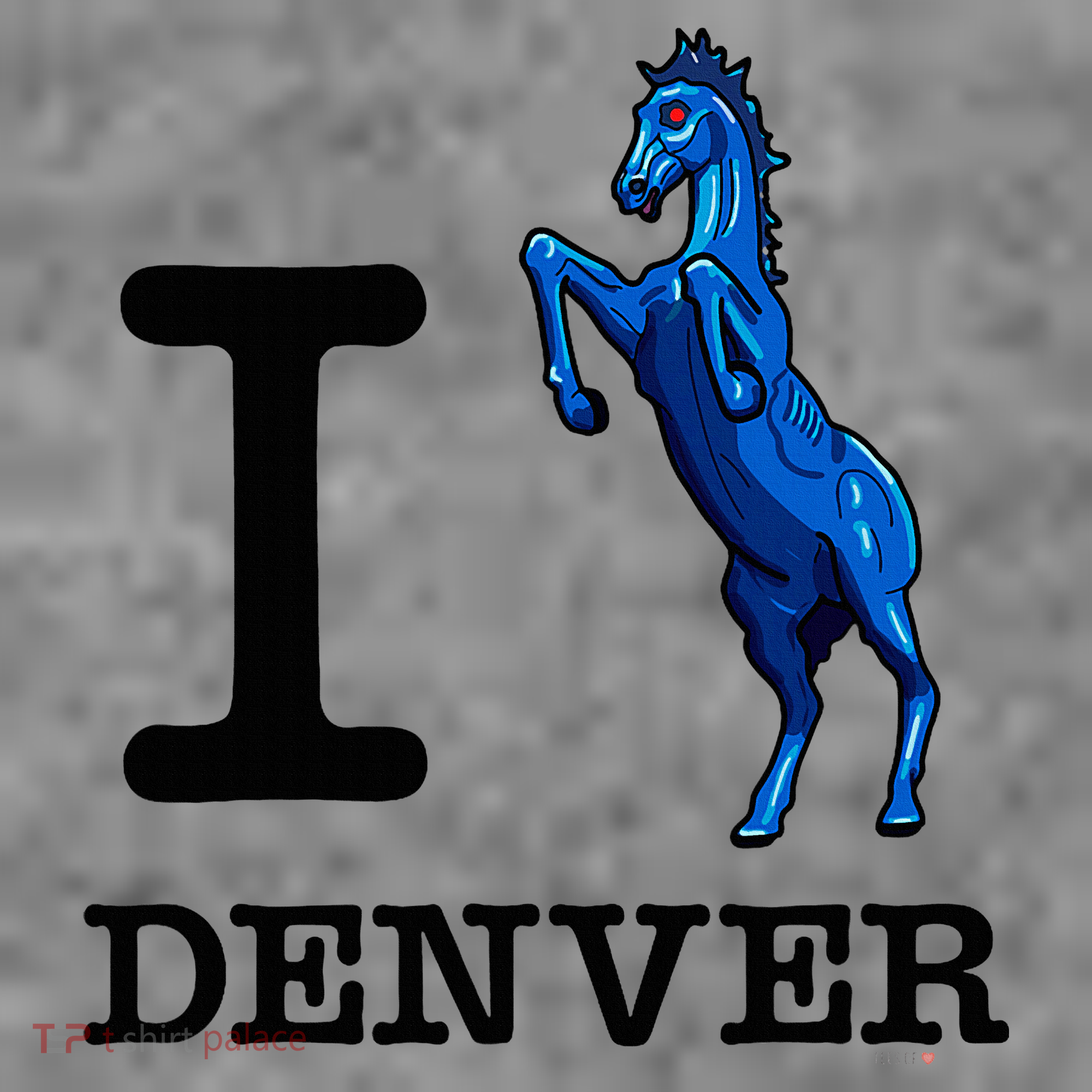 I Love Denver Blucifer Evil Blue Horse Toddler Hoodie