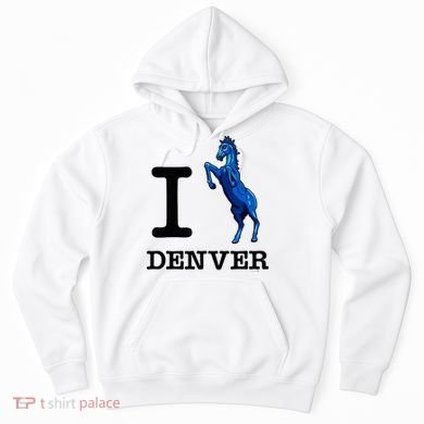 I Love Denver Blucifer Evil Blue Horse Hoodie