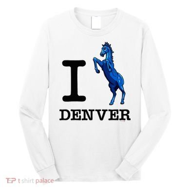 I Love Denver Blucifer Evil Blue Horse Long Sleeve Shirt