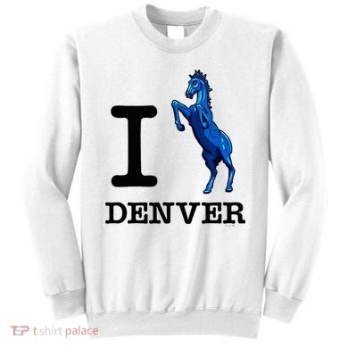 I Love Denver Blucifer Evil Blue Horse Sweatshirt