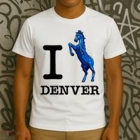 I Love Denver Blucifer Evil Blue Horse T-Shirt thumb 3