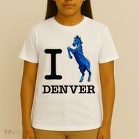 I Love Denver Blucifer Evil Blue Horse T-Shirt thumb 4
