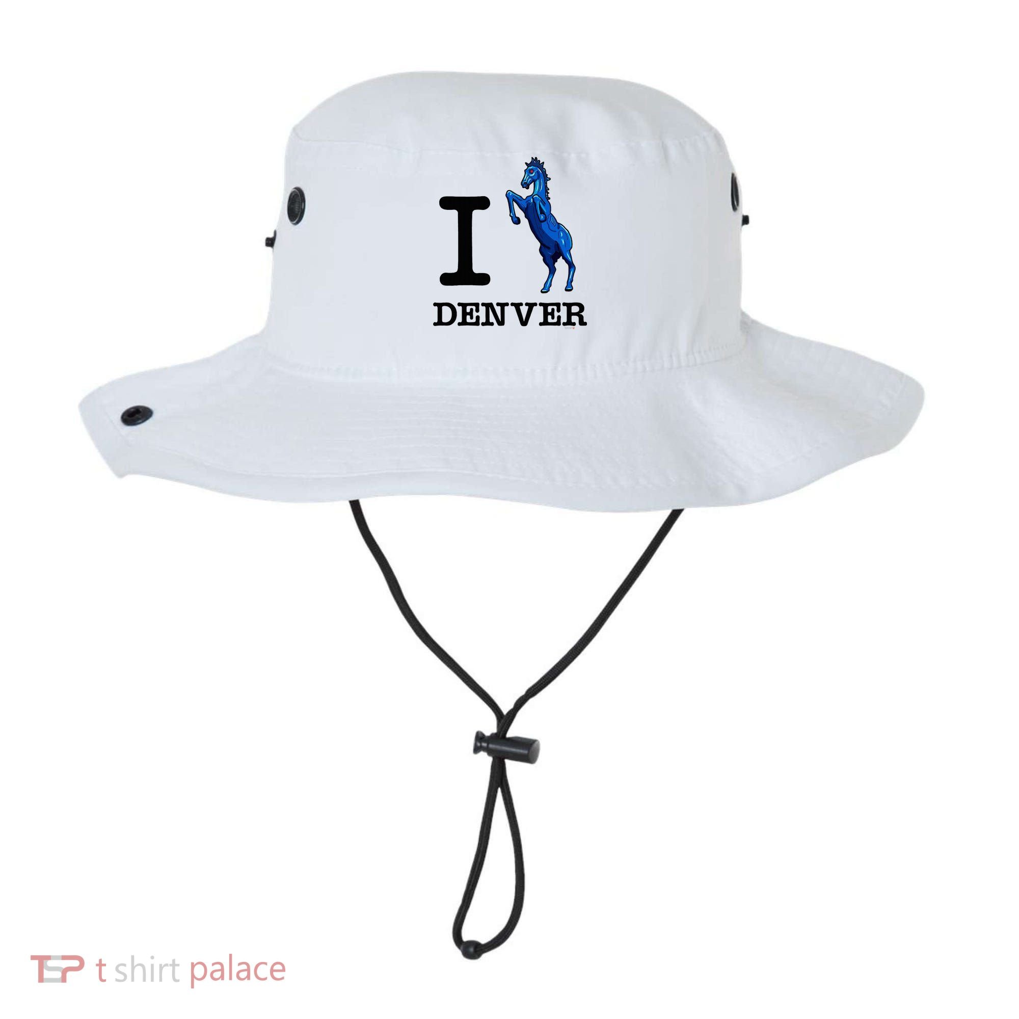 I Love Denver Blucifer Evil Blue Horse Bucket Hat