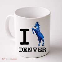 I Love Denver Blucifer Evil Blue Horse Coffee Mug thumb 0