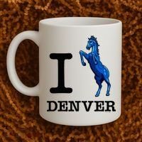 I Love Denver Blucifer Evil Blue Horse Coffee Mug thumb 2