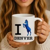 I Love Denver Blucifer Evil Blue Horse Coffee Mug thumb 3