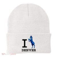 I Love Denver Blucifer Evil Blue Horse Beanie thumb 0