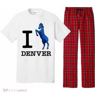 I Love Denver Blucifer Evil Blue Horse Pajama Set