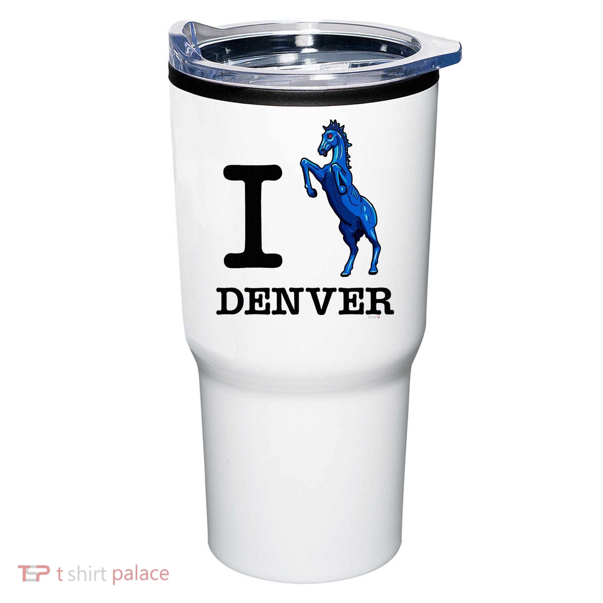 I Love Denver Blucifer Evil Blue Horse Tumbler