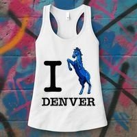I Love Denver Blucifer Evil Blue Horse Women's Tank Top thumb 3