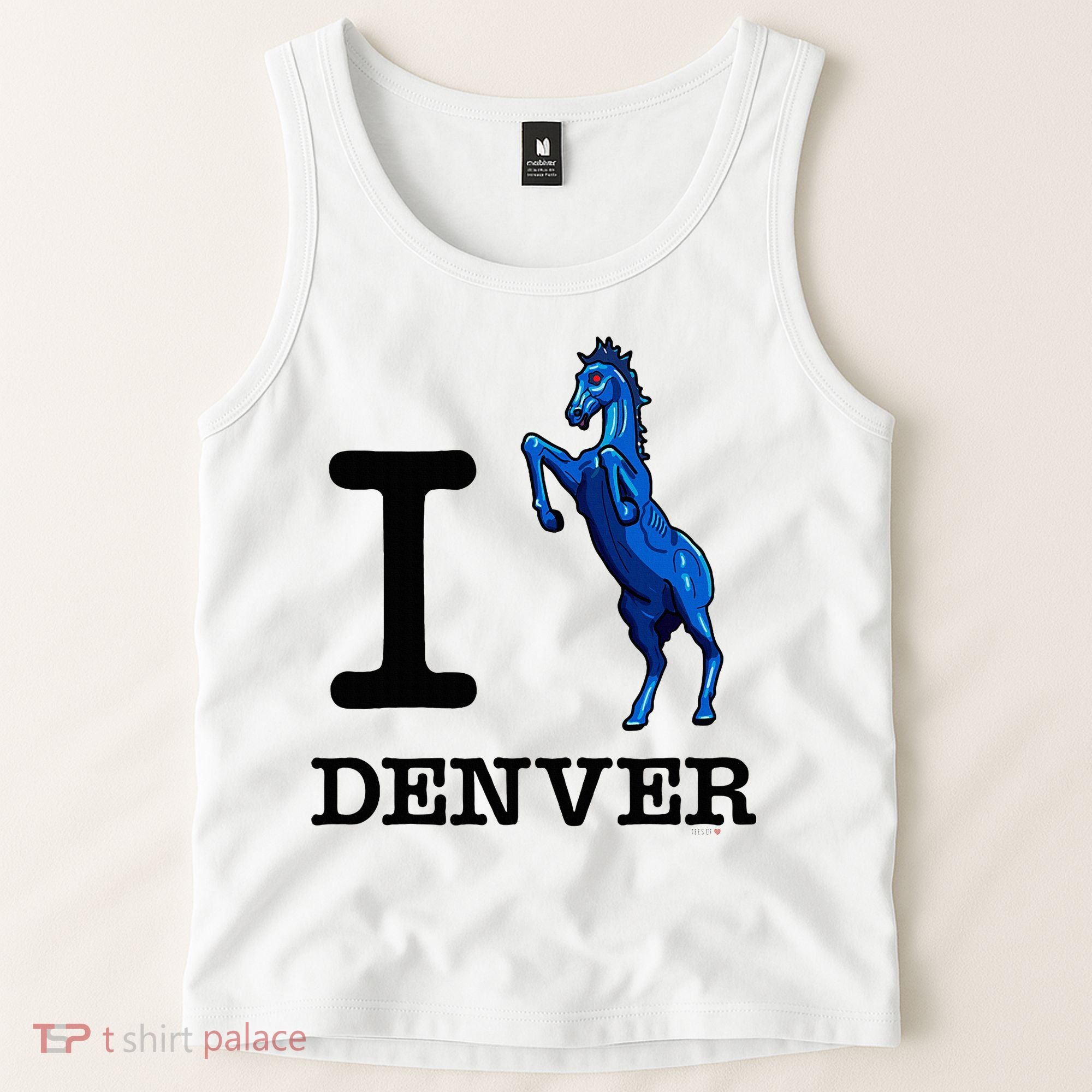 I Love Denver Blucifer Evil Blue Horse Tank Top