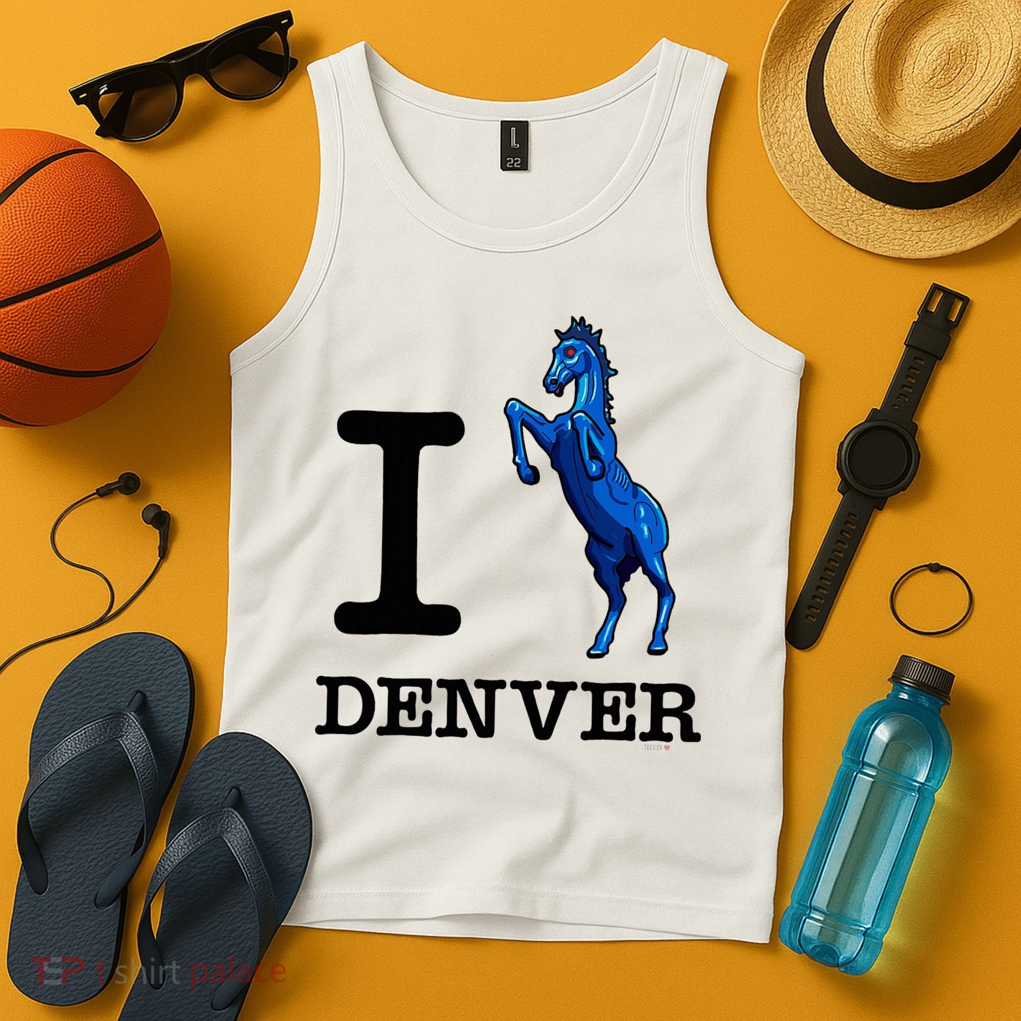 I Love Denver Blucifer Evil Blue Horse Tank Top