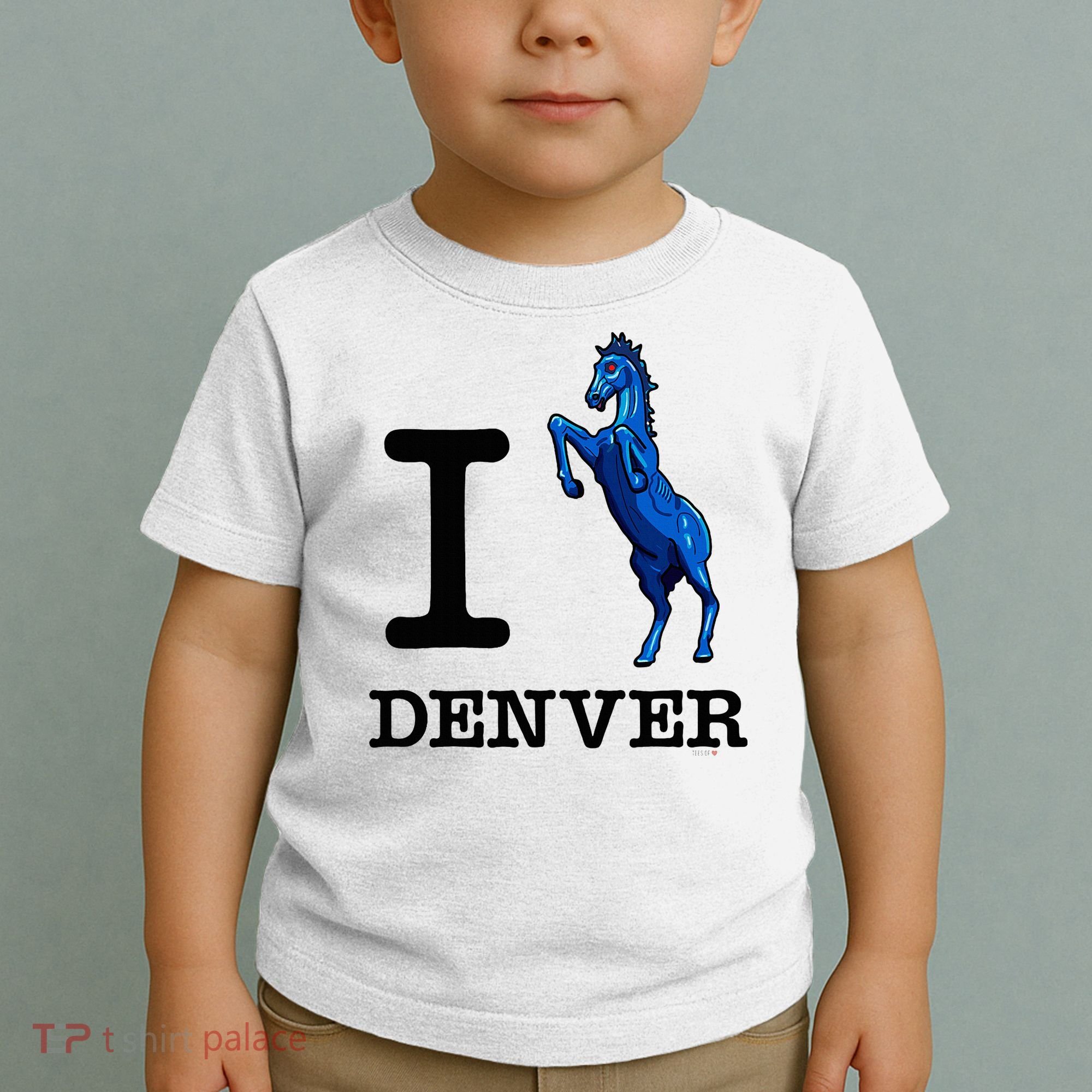 I Love Denver Blucifer Evil Blue Horse Toddler T-Shirt