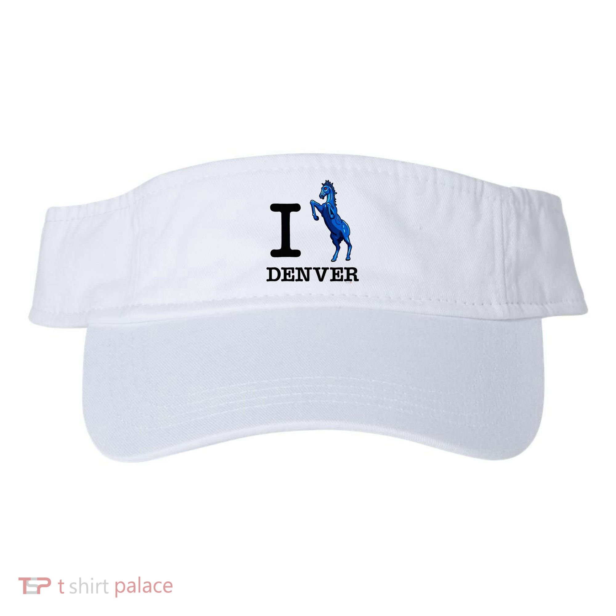 I Love Denver Blucifer Evil Blue Horse Visor