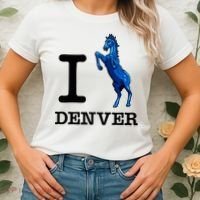 I Love Denver Blucifer Evil Blue Horse Women's T-Shirt thumb 2