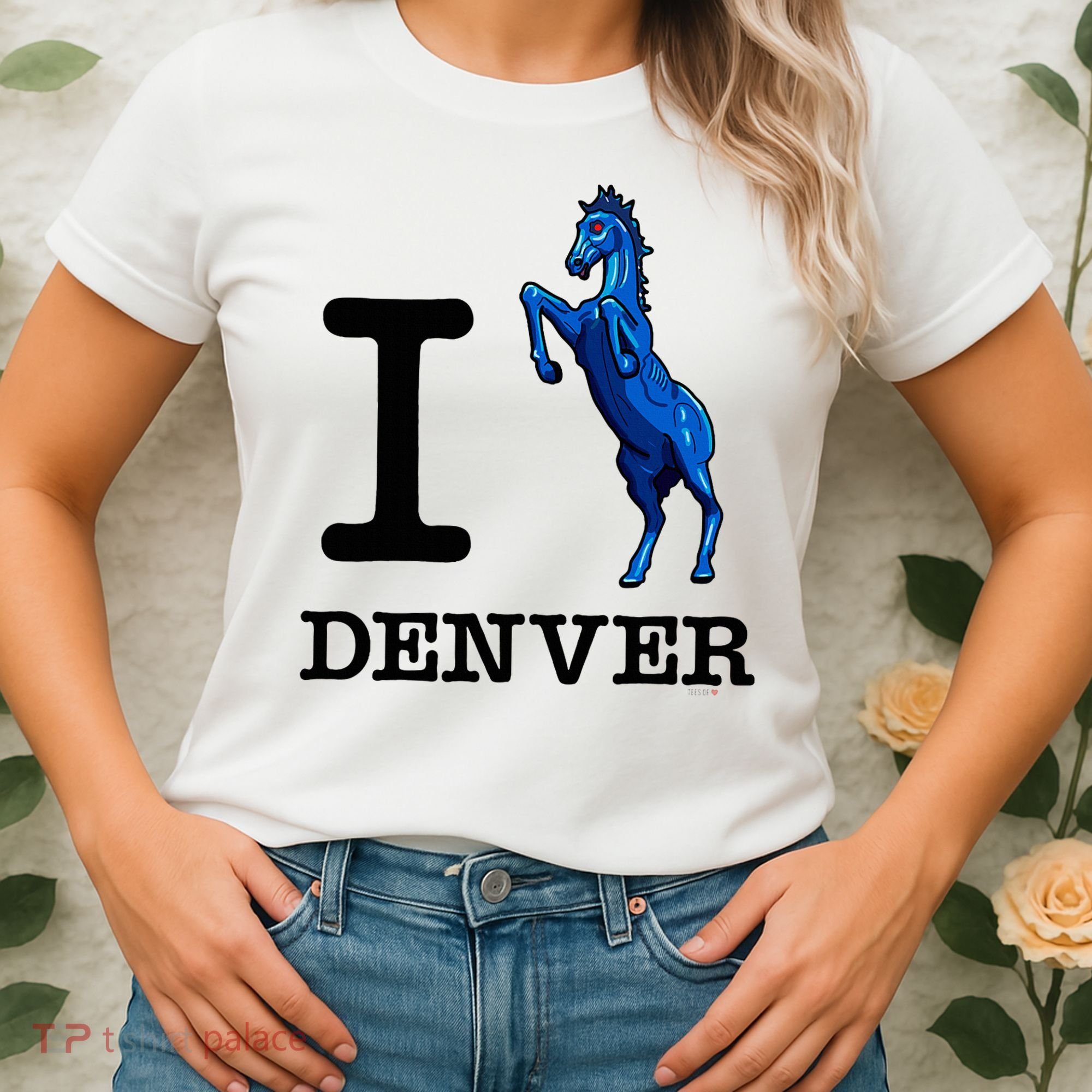 I Love Denver Blucifer Evil Blue Horse Women's T-Shirt