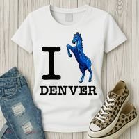 I Love Denver Blucifer Evil Blue Horse Women's T-Shirt thumb 3