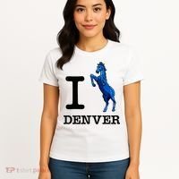 I Love Denver Blucifer Evil Blue Horse Women's T-Shirt thumb 4