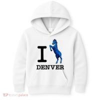 I Love Denver Blucifer Evil Blue Horse Kids Hoodie thumb 0
