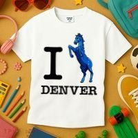 I Love Denver Blucifer Evil Blue Horse Kids T-Shirt thumb 3