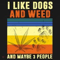 I Like Dogs And Weed And Maybe 3 People Women's Hoodie thumb 2