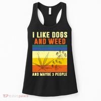I Like Dogs And Weed And Maybe 3 People Women's Tank Top thumb 0
