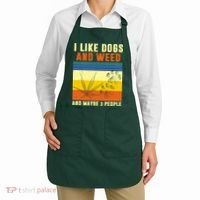 I Like Dogs And Weed And Maybe 3 People Apron thumb 2