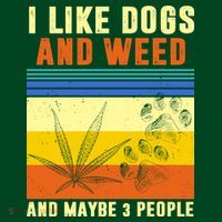 I Like Dogs And Weed And Maybe 3 People Apron thumb 3
