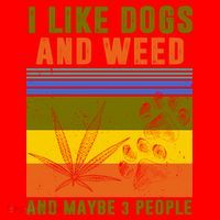 I Like Dogs And Weed And Maybe 3 People Santa Hat thumb 1