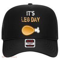 It's Leg Day Funny Workout Turkey Thanksgiving Hat thumb 0