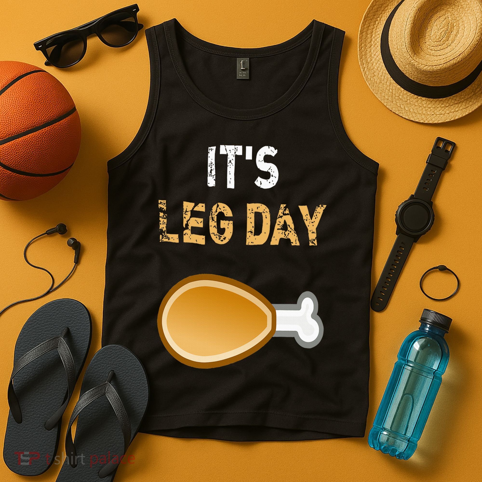 It's Leg Day Funny Workout Turkey Thanksgiving Tank Top