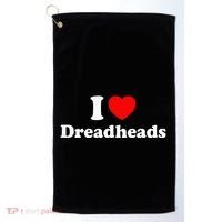 I Love Dreadheads Golf Towel thumb 0